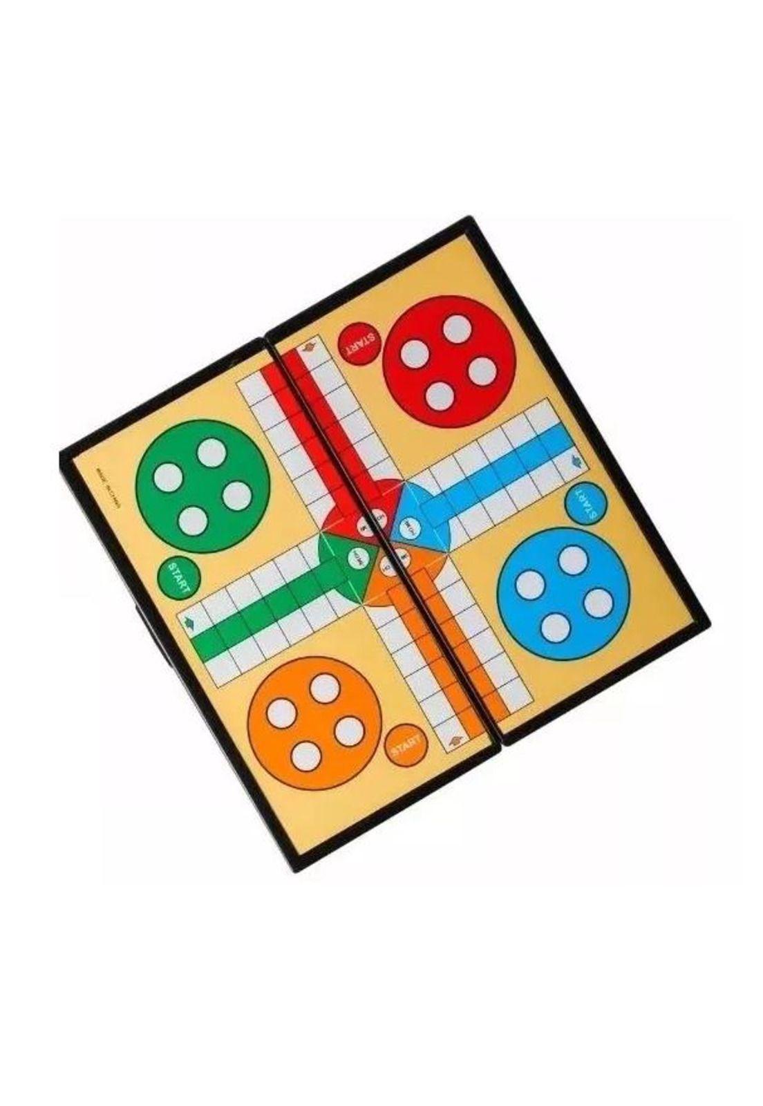 Juego de mesa 3 en 1: ludo, damas y ajedrez familiar-2
