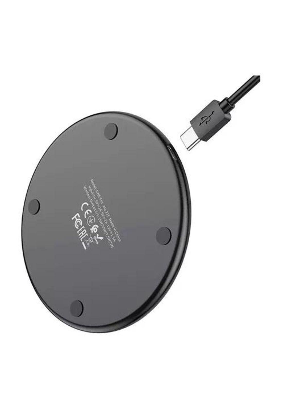 Cargador inalámbrico Qi Hoco carga rápida ultra delgado-3
