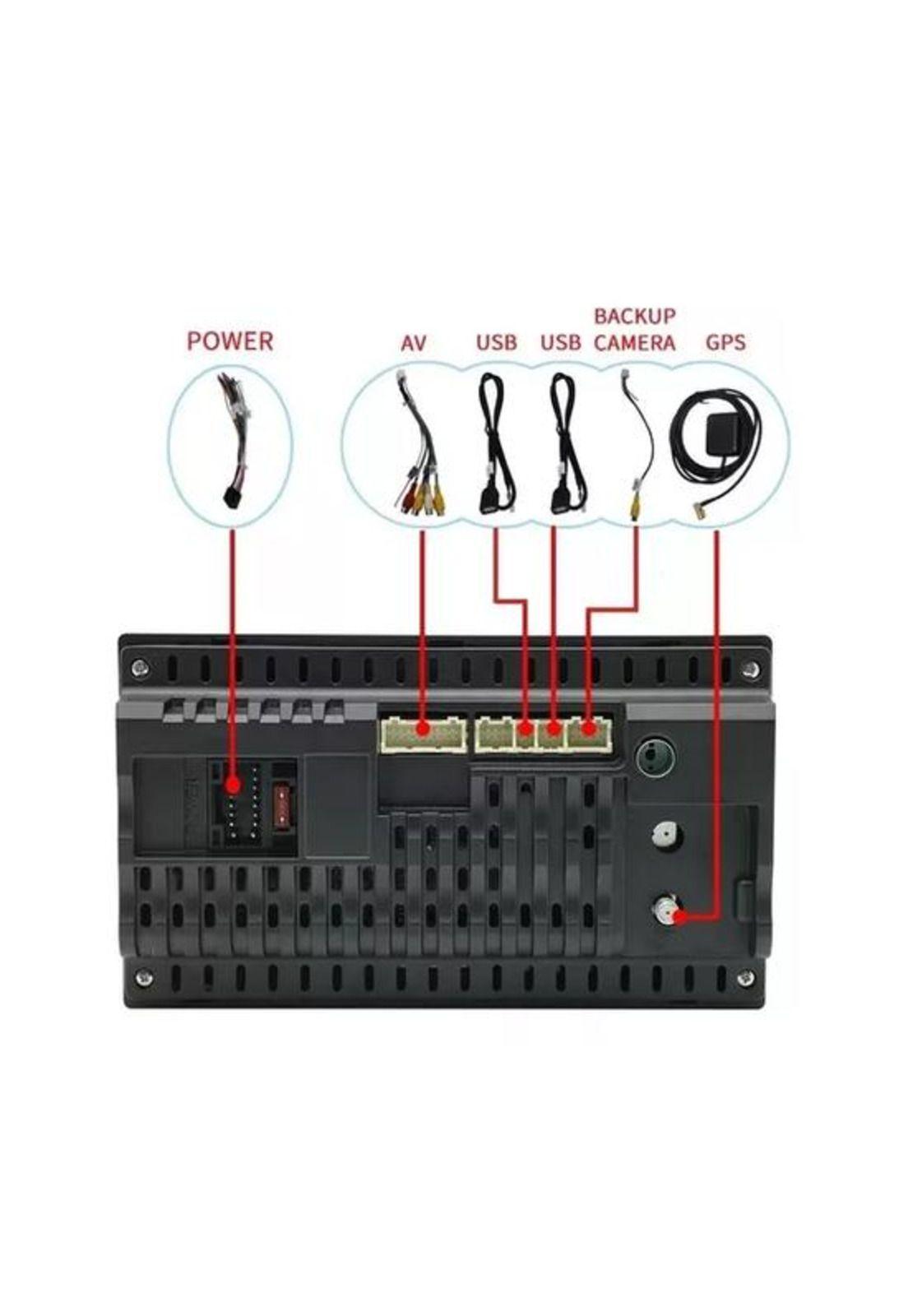 Radio Android 10.1 con GPS, Bluetooth y cámara retroceso, color negro-3