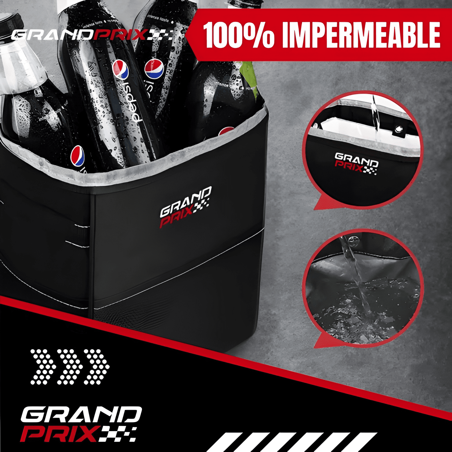 Basurero Para Auto Grandprix Organizador Portatil Impermeabl-3