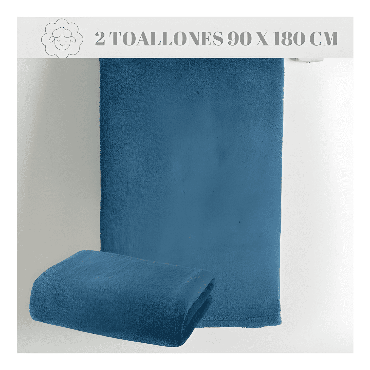 Set 2 toallas de baño grande microfibra toallon 90x180cm #7-2