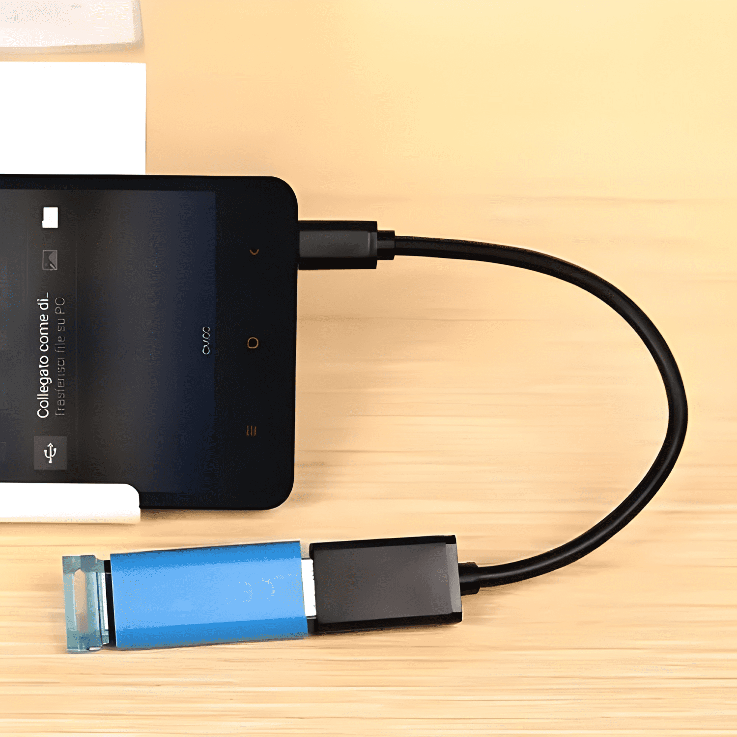 Cable adaptador OTG USB a micro-usb 15cm S-K07 Negro-3