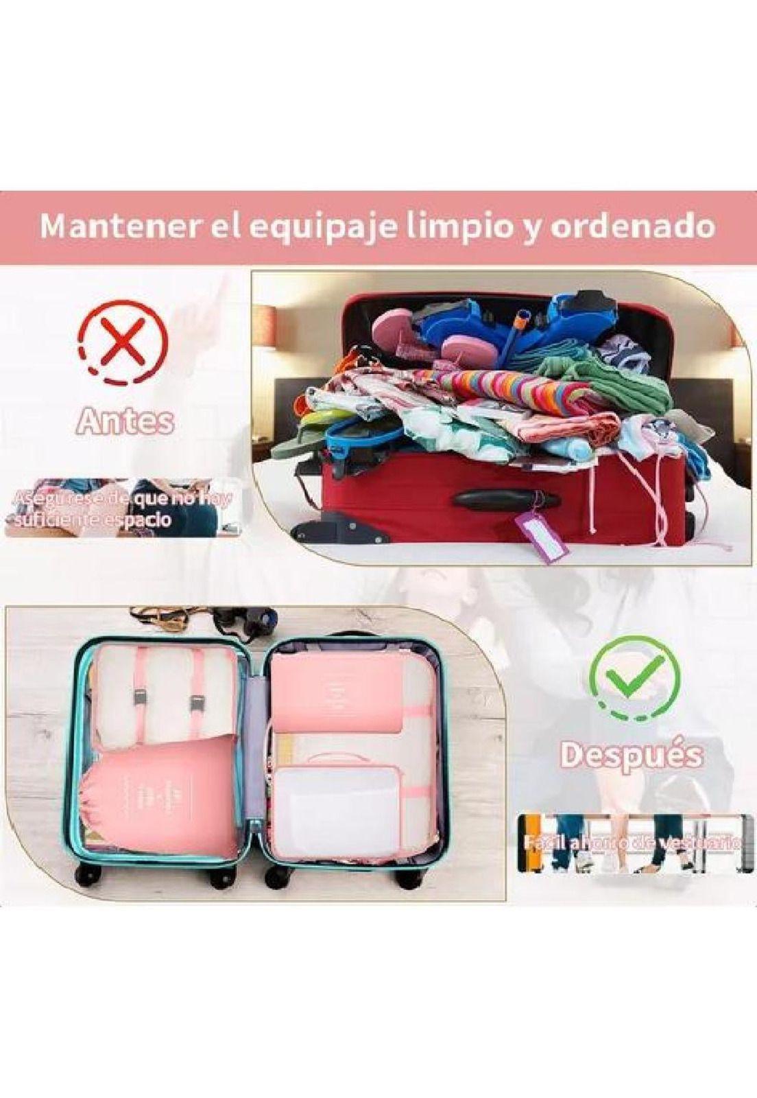 Bolsas de Viaje 8 en 1 - Color Rosado-4