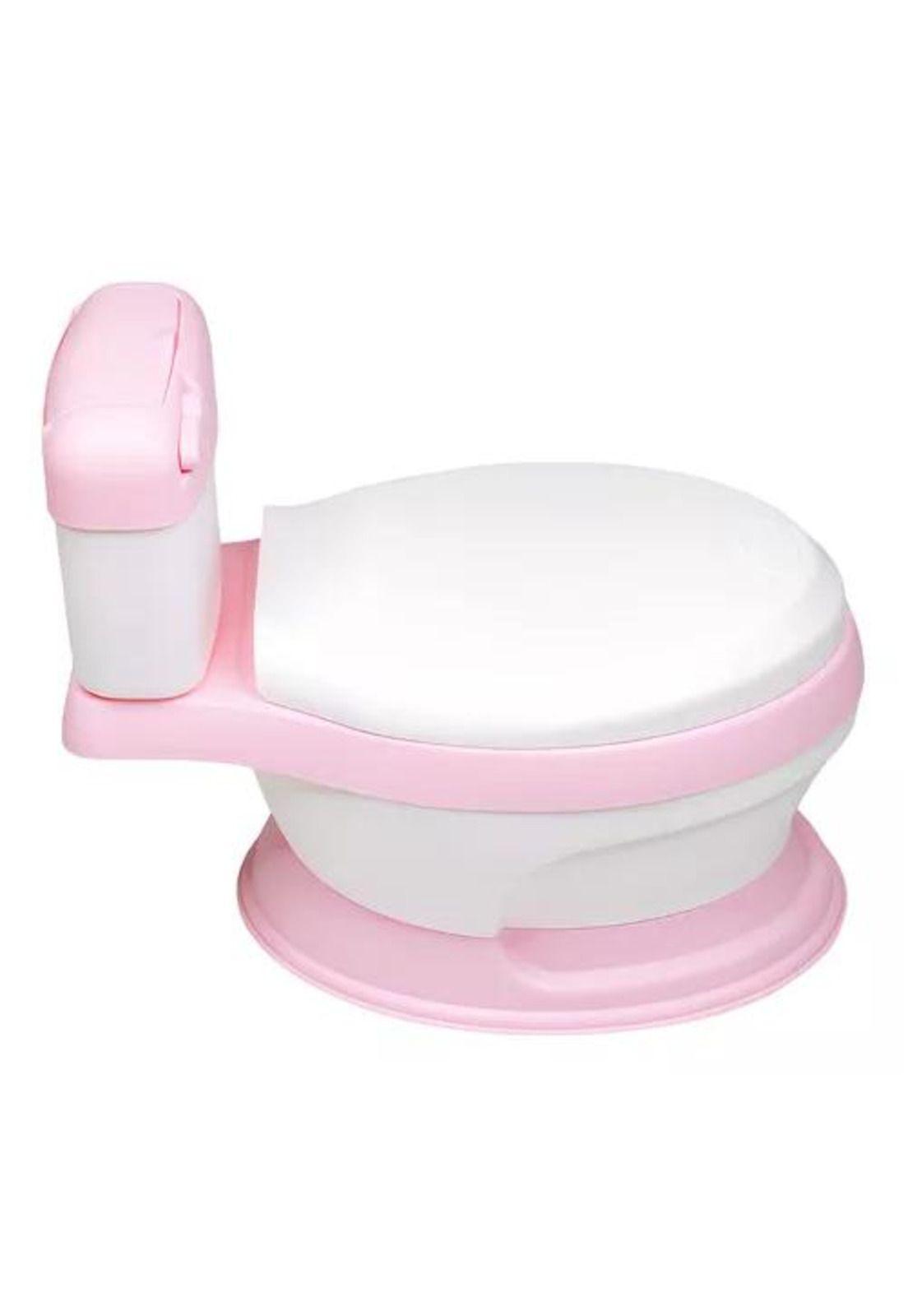 Bacinica Bañito Entrenador - Niños, Baño, Asiento Acojinado, Color Rosa Liso-2
