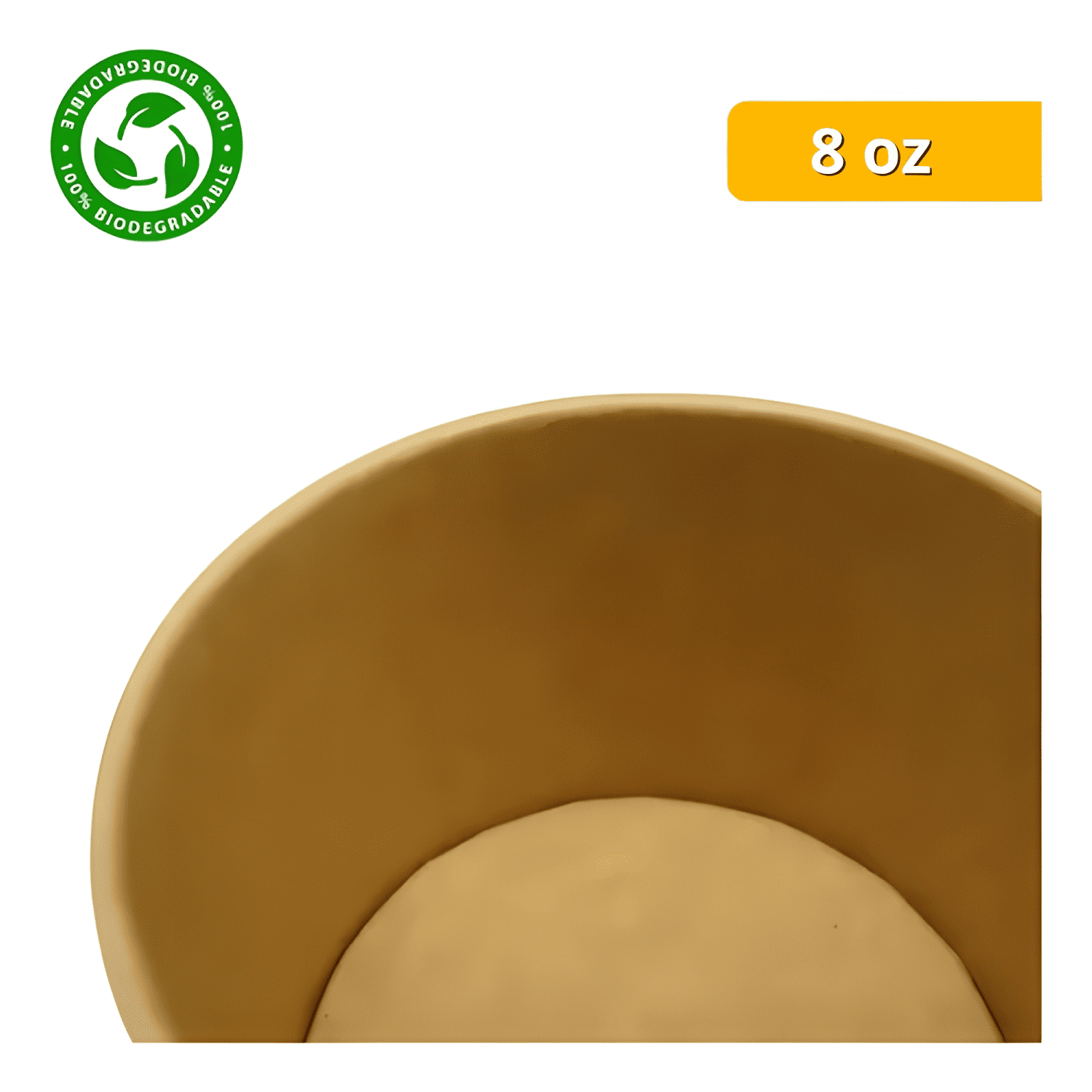Vaso polipapel kraft para helado y sopa 8 oz 25u-3