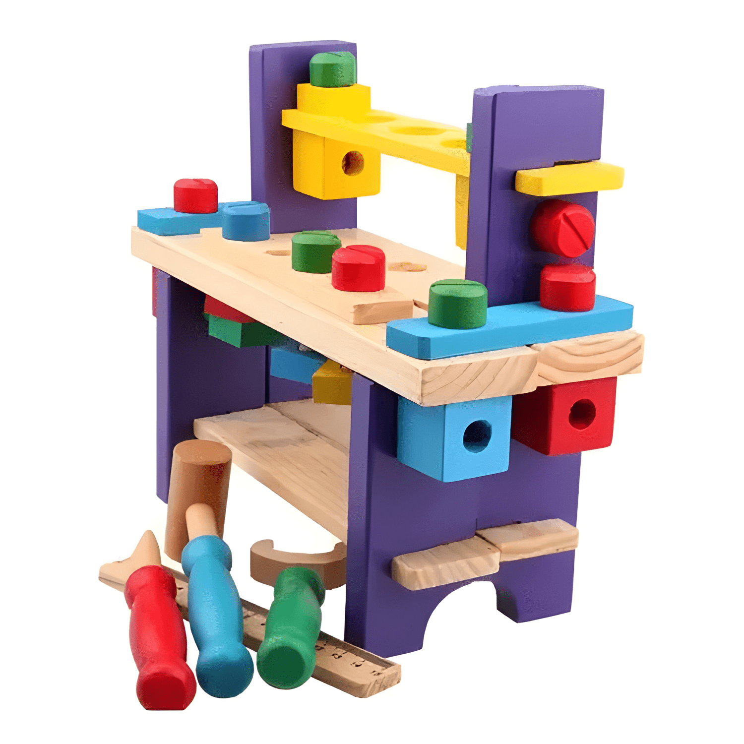 Pack 2 cajas de herramientas de madera para niños-3