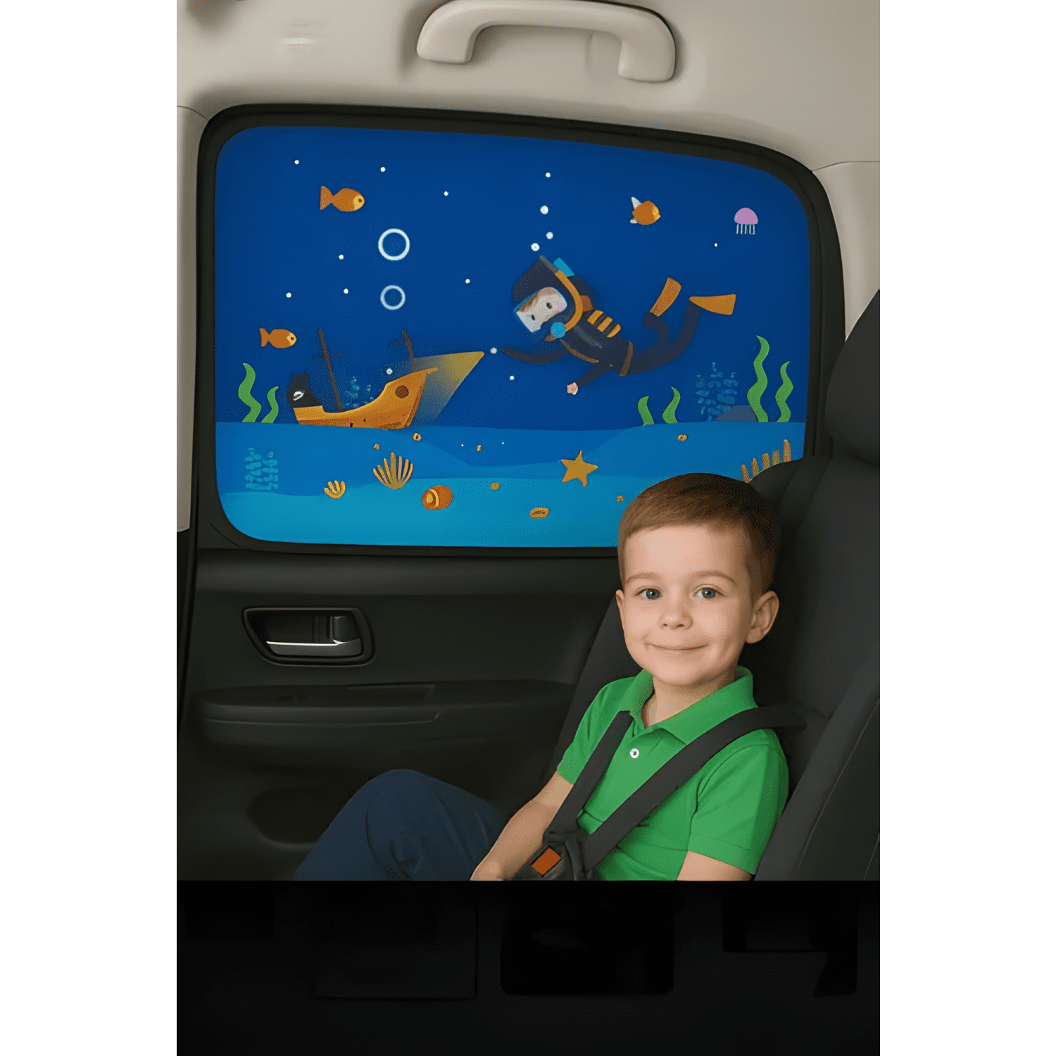 Cortina Parasol Infantil Auto Uv Protección Imán Ventana Pro-3