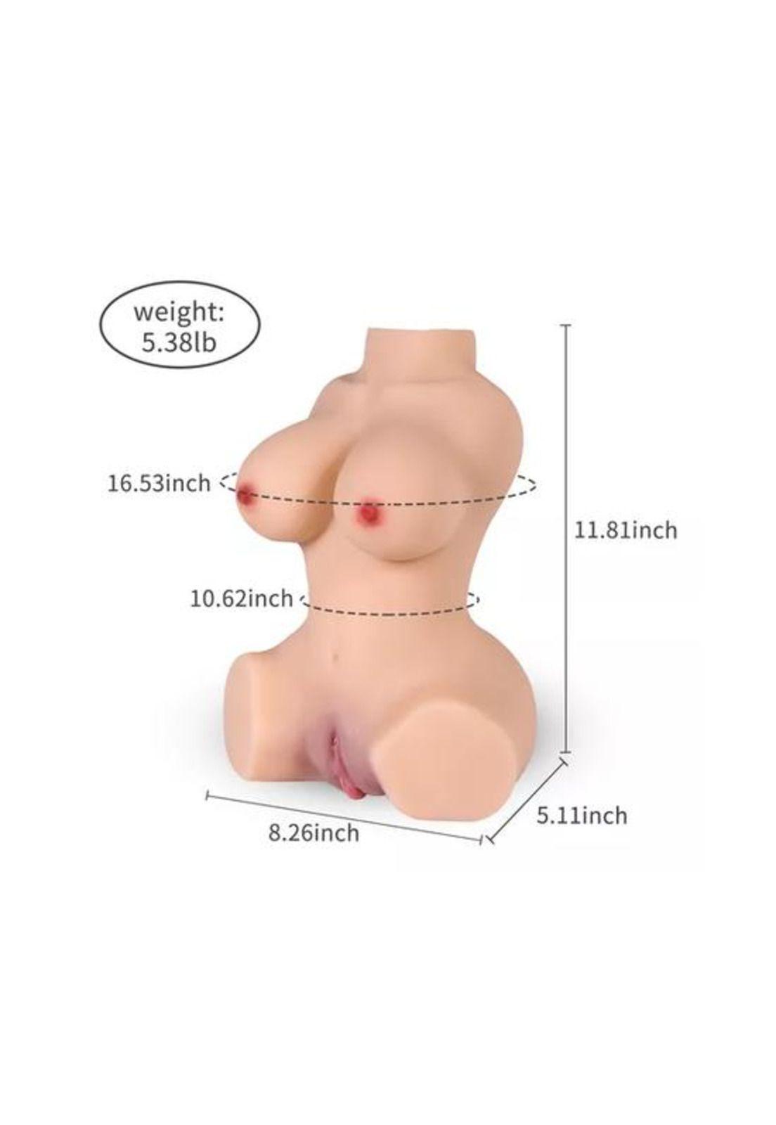 Muñeca sexual realista 3D, masturbación vagina silicona, color nude-1