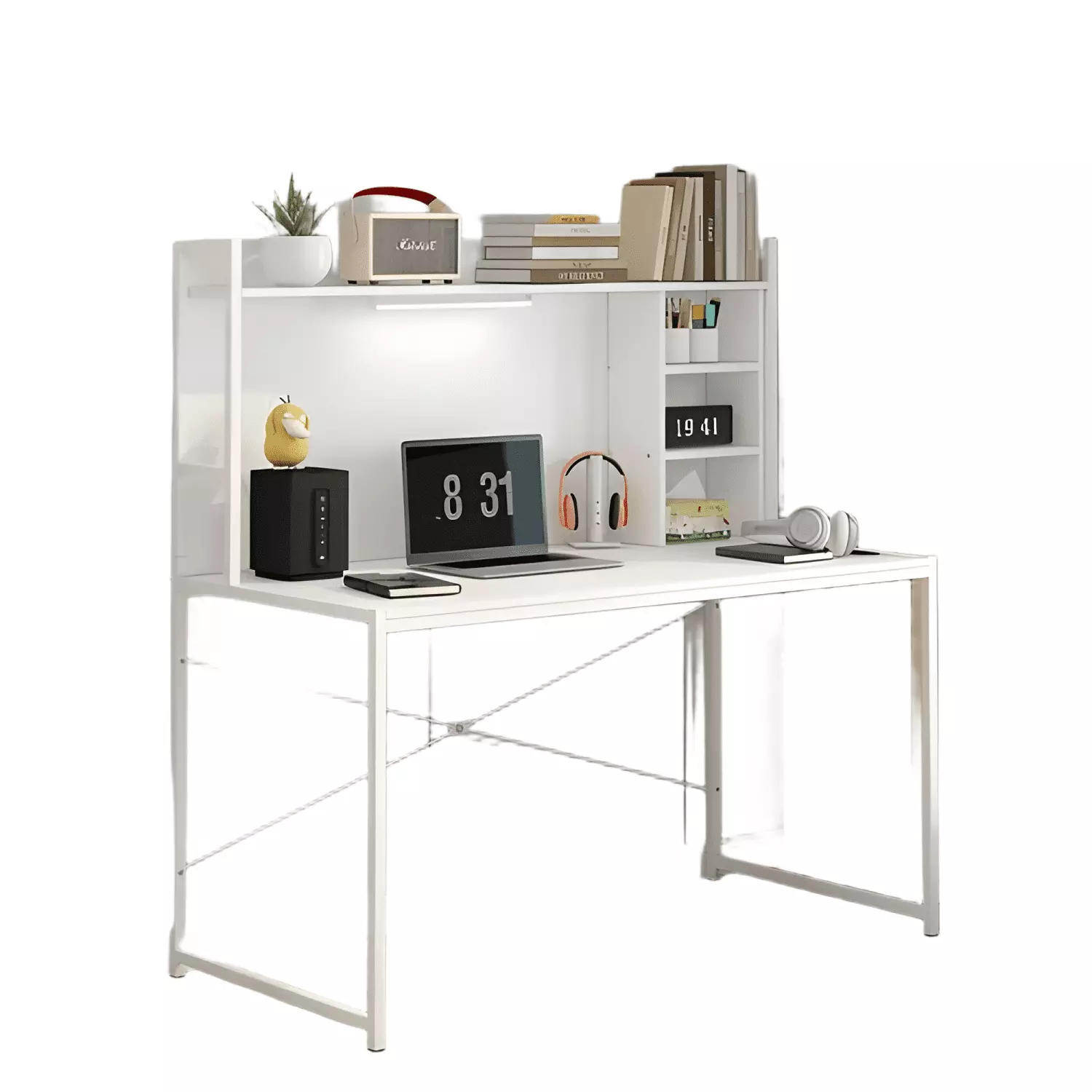 Escritorio moderno oficina con LED y organizador #3-0