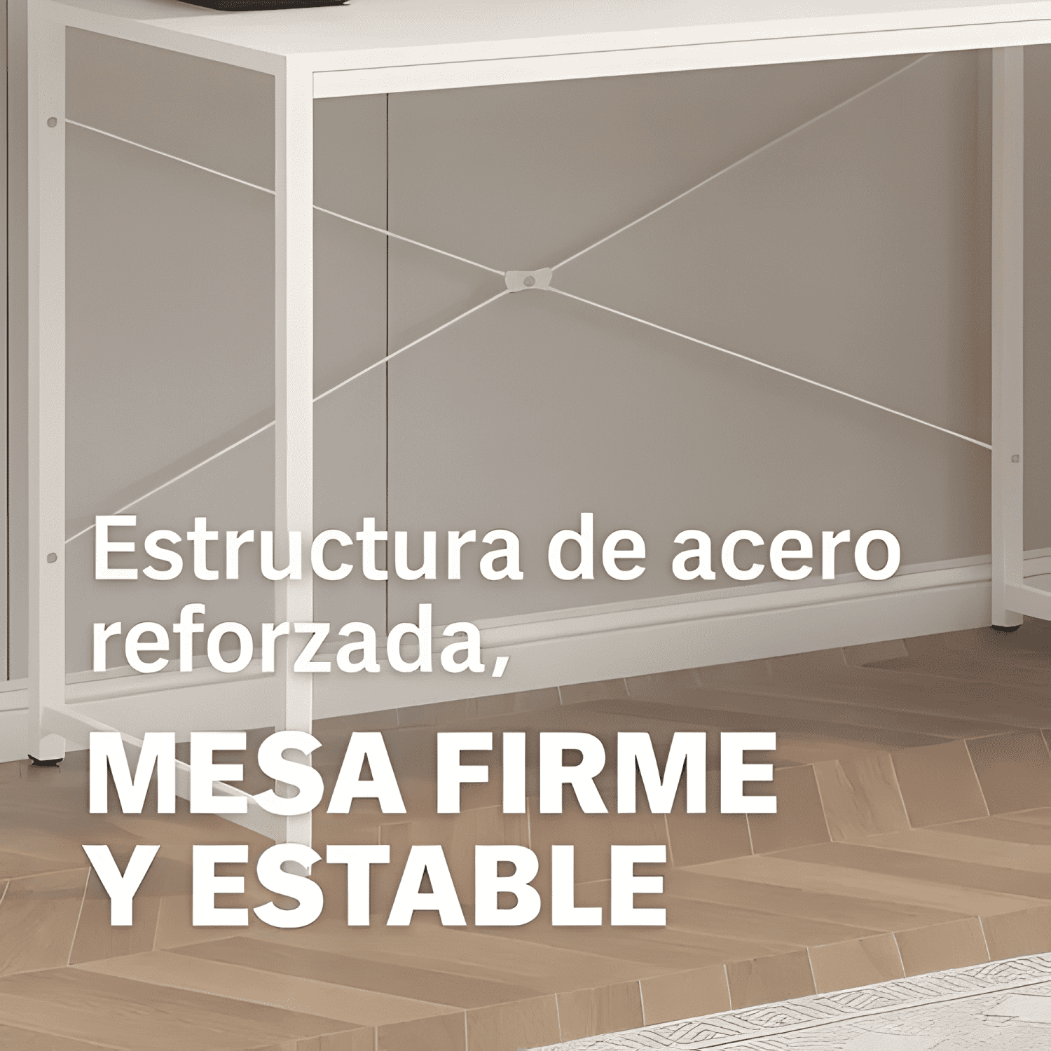 Escritorio moderno oficina con LED y organizador #3-2