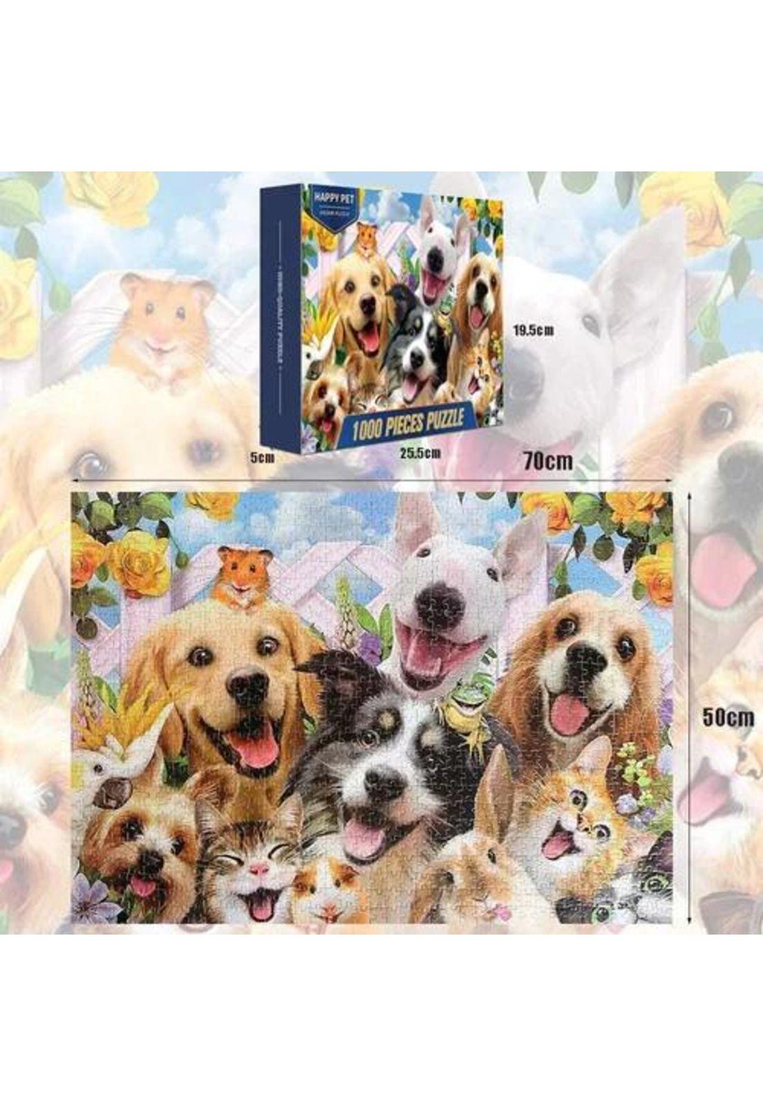 Rompecabezas , x lindos perros multicolor-2