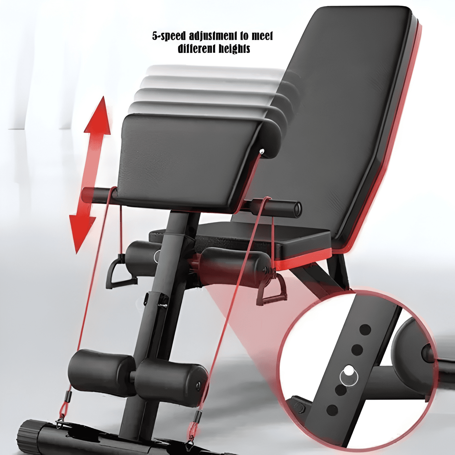 Banca de ejercicios multifuncional para abdominales-2