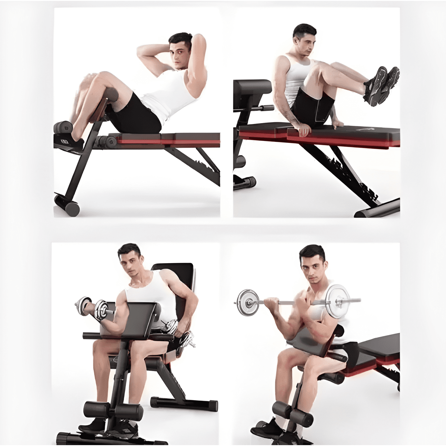 Banca de ejercicios multifuncional para abdominales-3