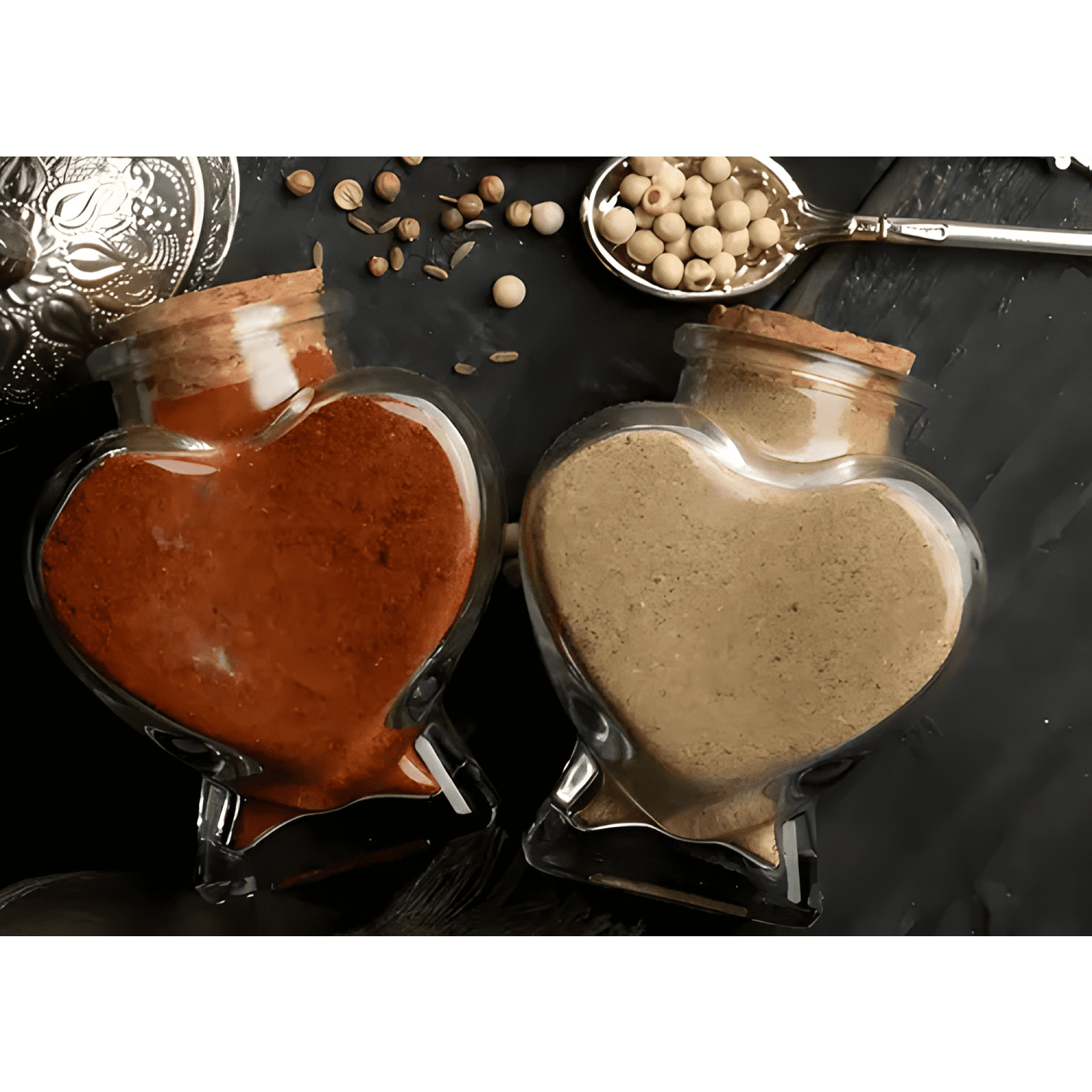 Pack 24 botellas decorativas corazón 80 ml tapa corcho-3