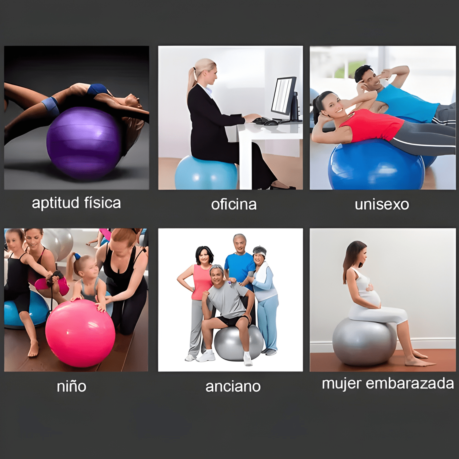 Pelota de pilates rakrose 55 cm con inflador unidad Rosa-3