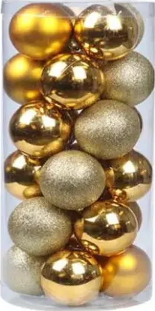 24 Esferas Navideñas Bambalinas Esferas Navidad Arbol 6cm-0