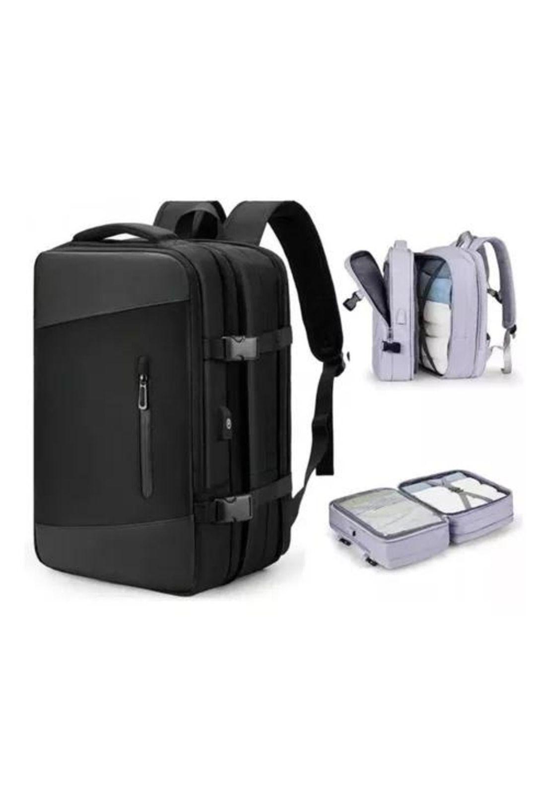 Mochila expandible de viaje, multiuso, impermeable, cabina de avión, color rosado-7