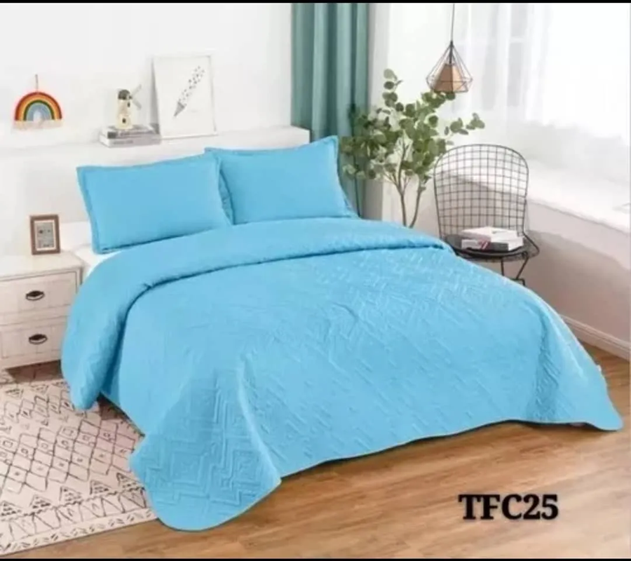 Cubrecama quilt verano king celeste-0