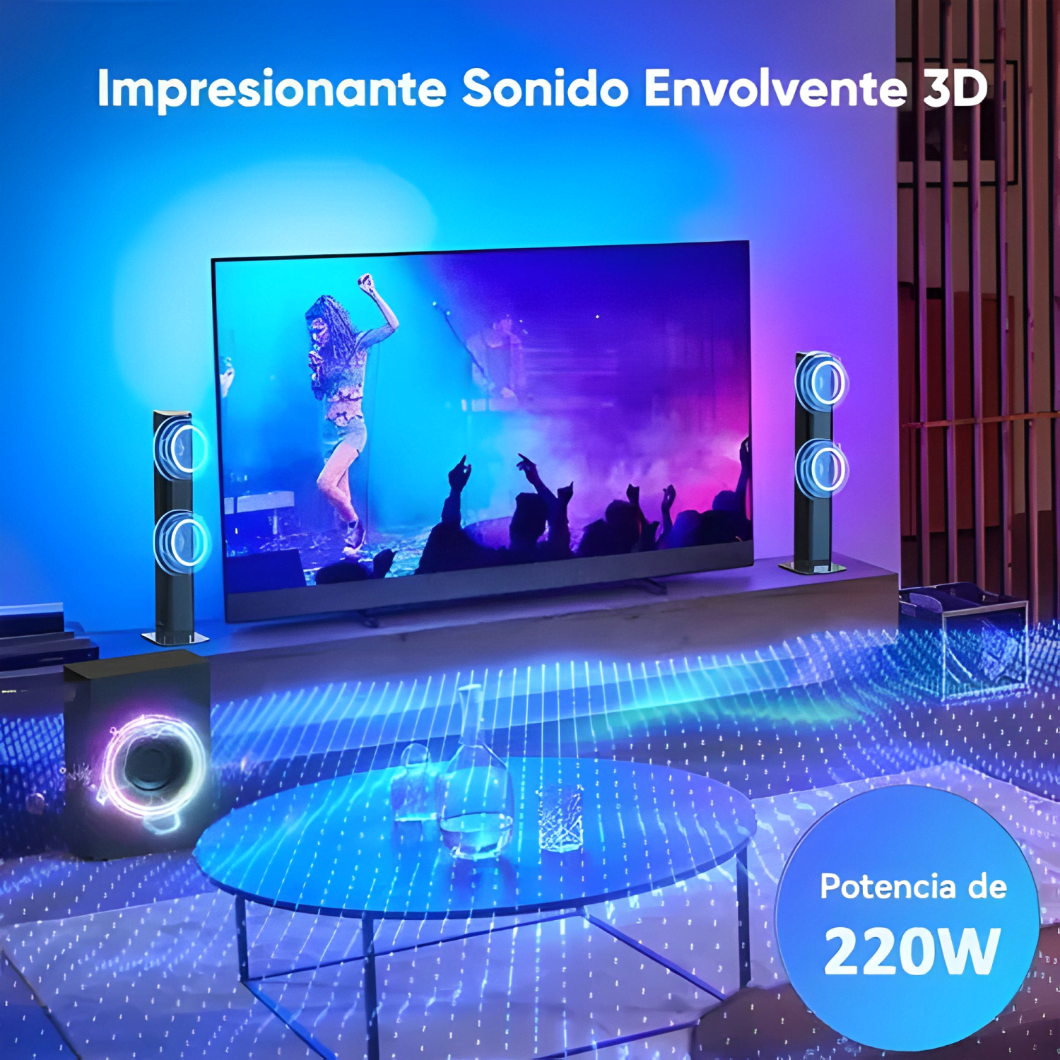 Barra de sonido 2 1 canales con subwoofer 140w home theatre-3