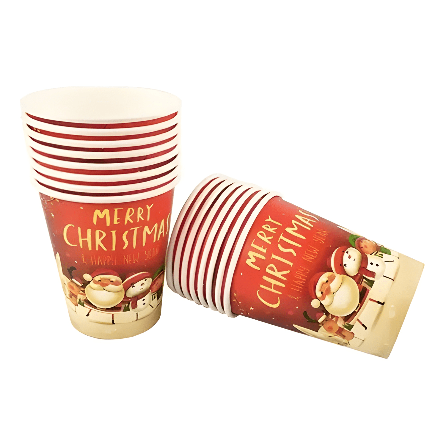 Juego vajilla de navidad servilleta desechables vaso-3