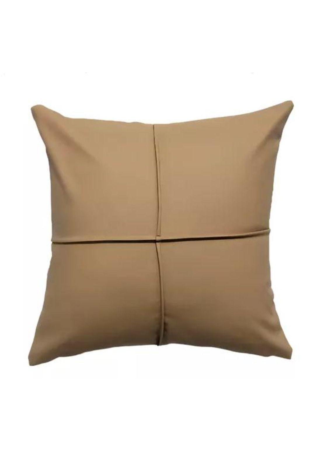 Pack 6 fundas de cojines almohada eco-cuero impermeable 43 cm color café-0