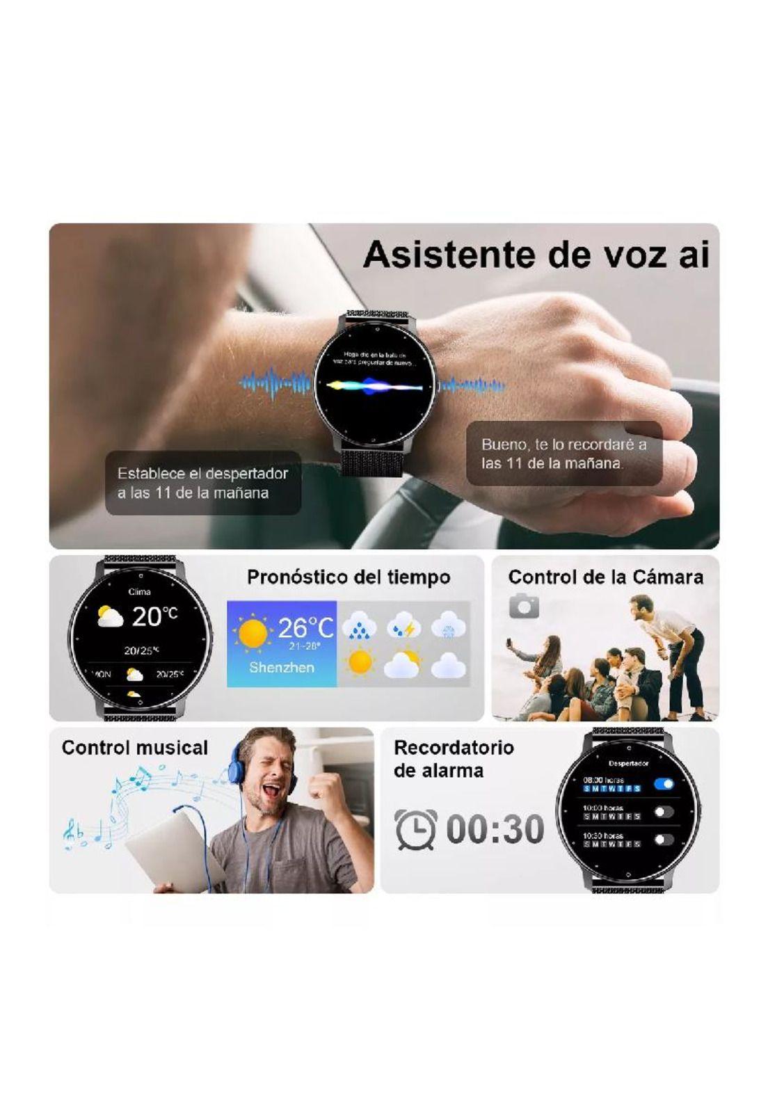 Reloj inteligente hombre mujer smartwatch llamada bluetooth-3