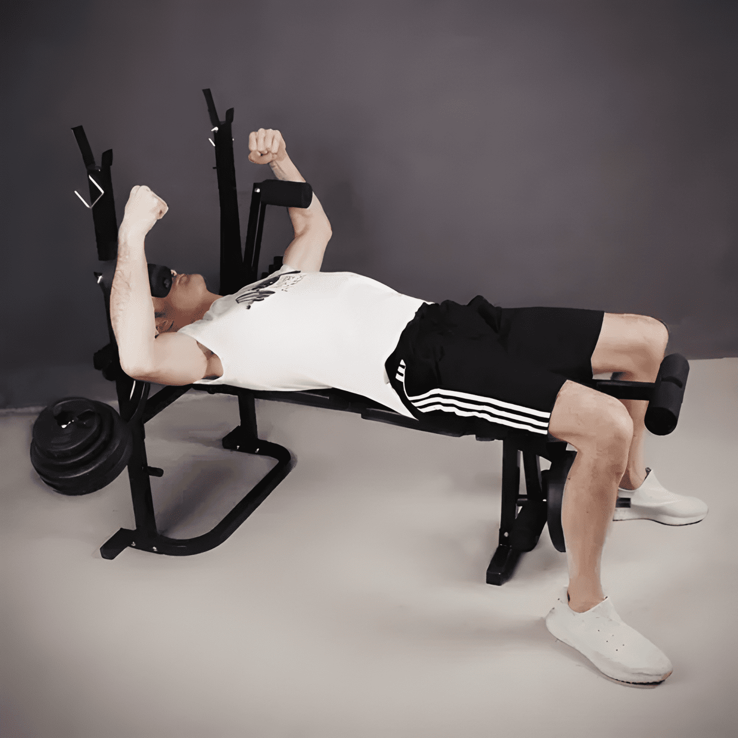 Máquina de abdominales y pesas plegable MCB206C 220 kg-4