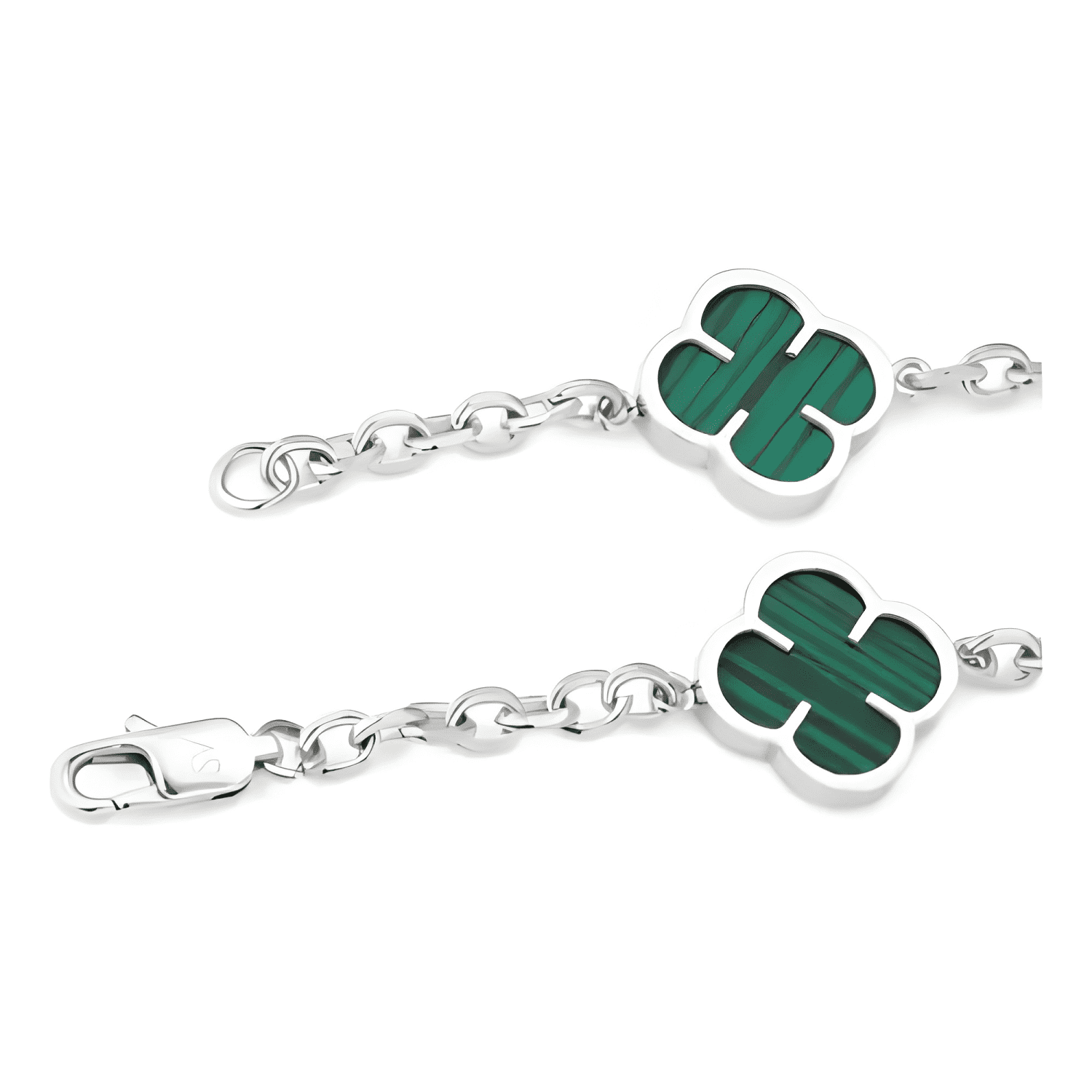 Pulsera green clover oro18k positividad saint venik #8-2