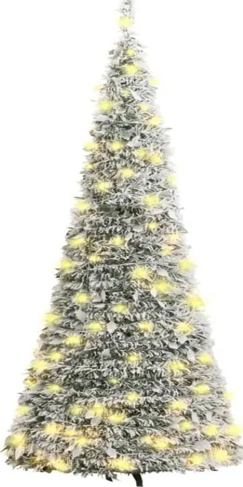 Árbol De Pascua 1.80 Pino De Navidad Plegable Nevado-0