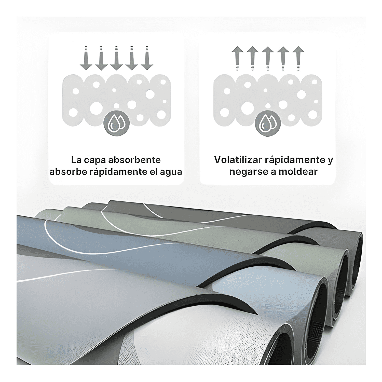 Alfombra Tapete Absorbente Para Baño Antideslizante Hogar-4