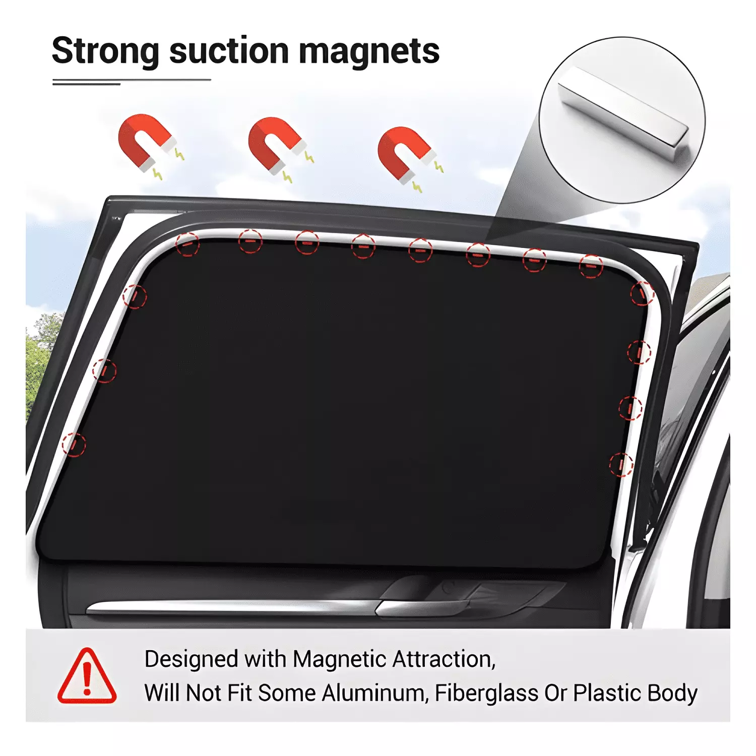 4 Pack Cortina Parasol Magnético con Filtro Uv Quitasol Auto-1