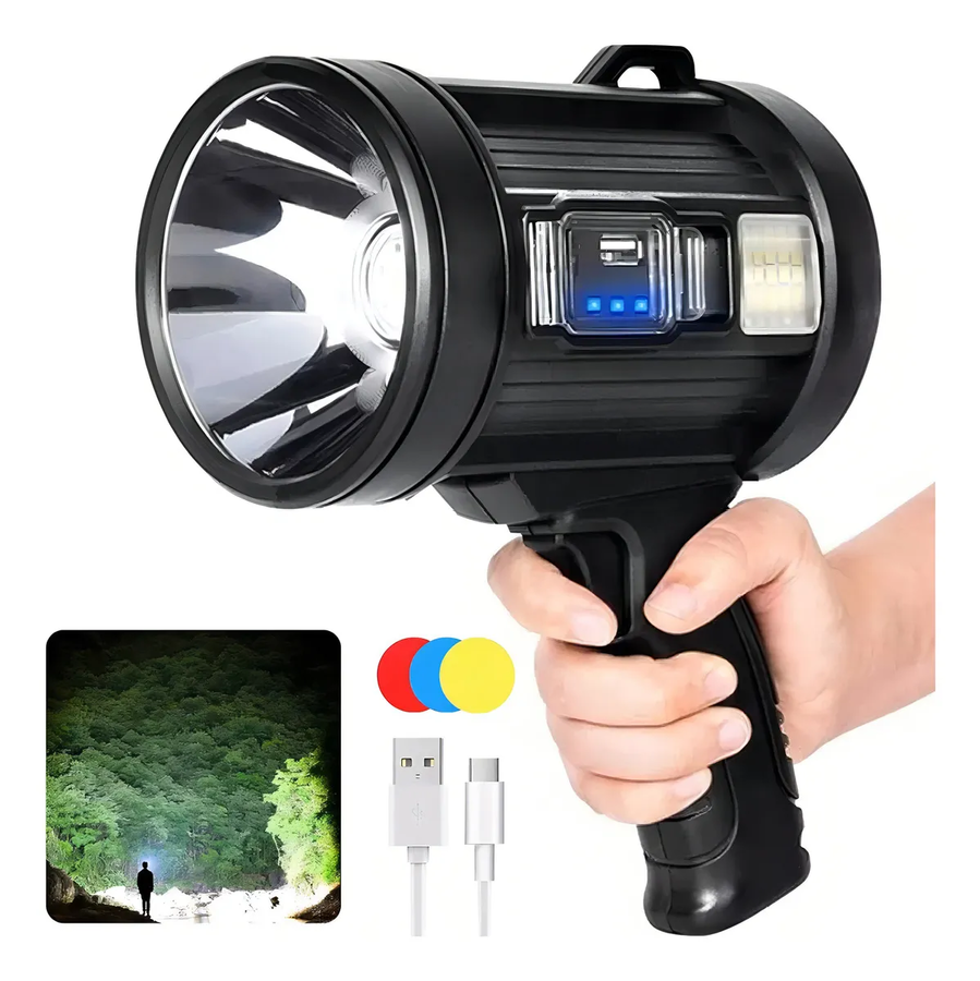 Linterna Tactica Militar Recargable Adkar Led Solar 800 Lm-0
