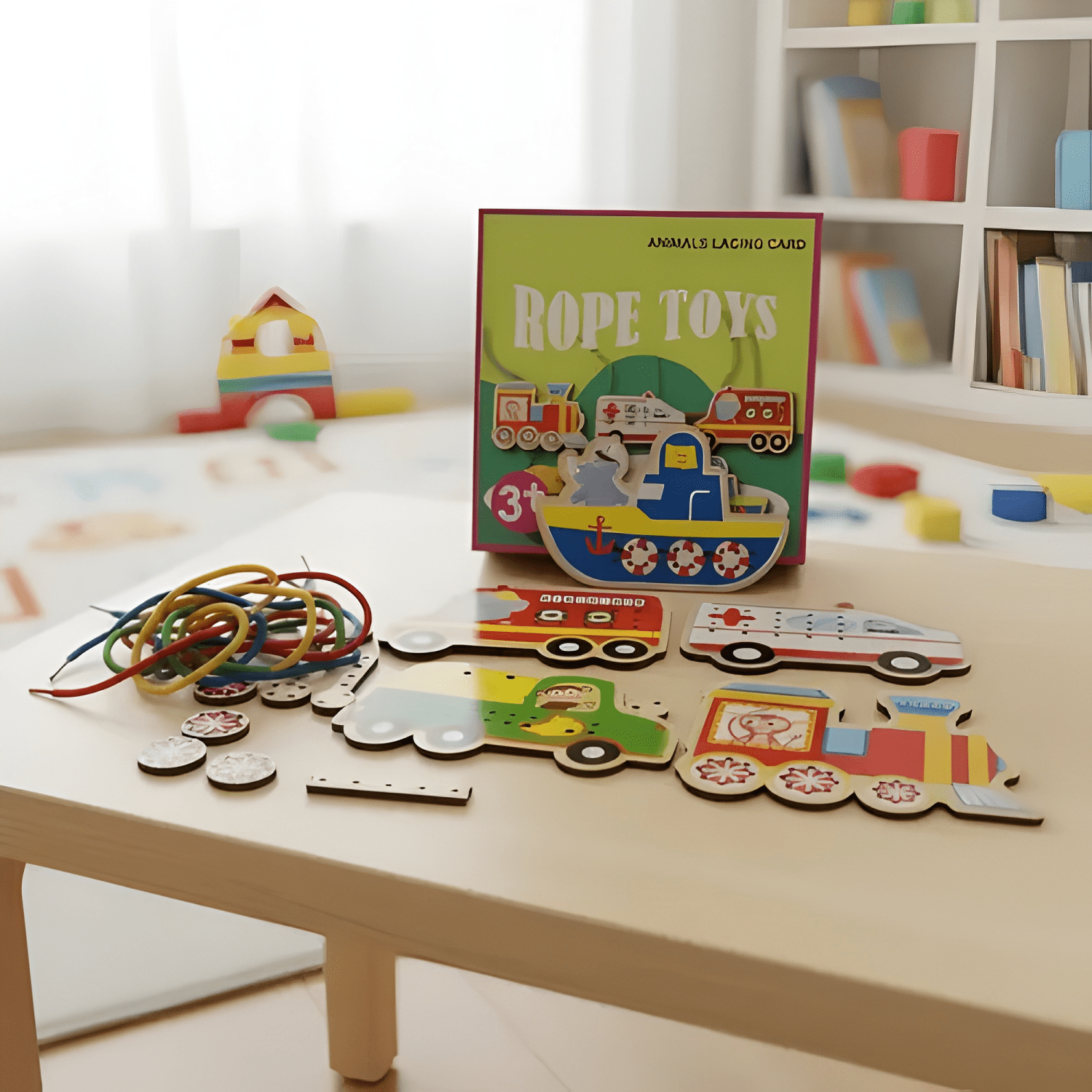 Juego didáctico montessori de encaje para niños-2