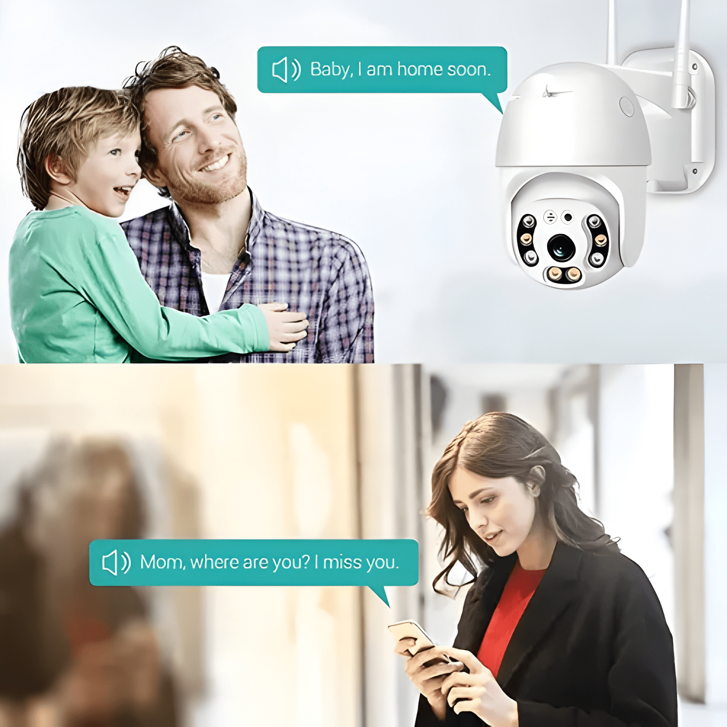 Cámara de Seguridad Domo Exterior Wifi 360° Full HD IP66-4