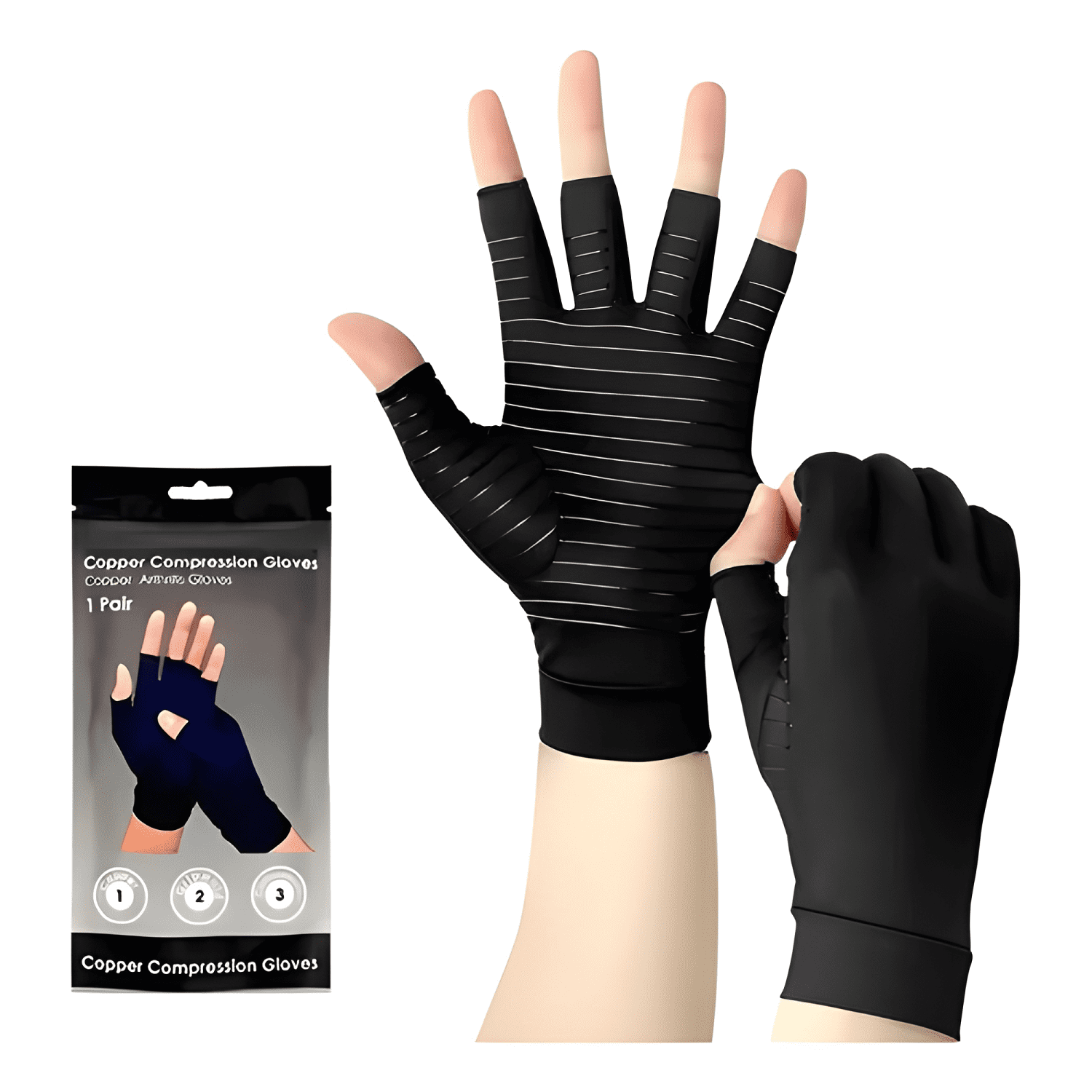 Guantes de cobre con compresión para túnel carpiano #18-0