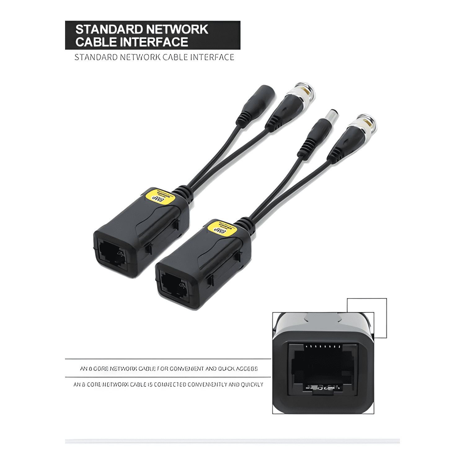 Balun de Vídeo Camara Ip Rj45 Hd-cvi /tvi/ Ahd, para Cctv-3