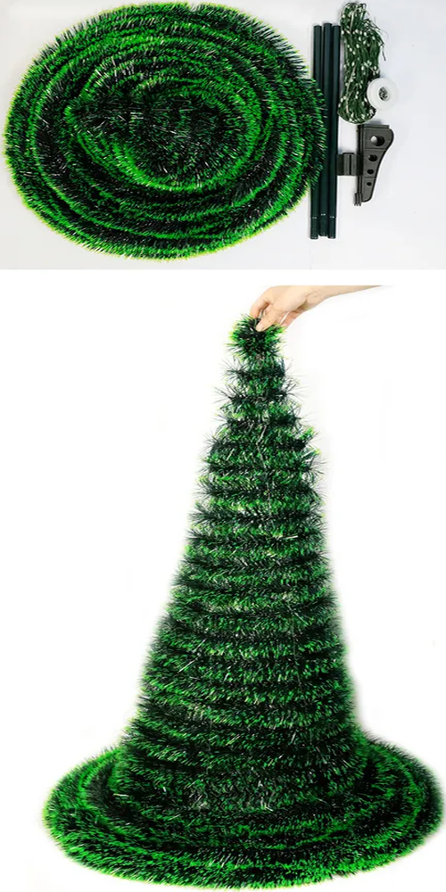 Árbol De Navidad Artificial Plegable Fácil Armado 150cm-0