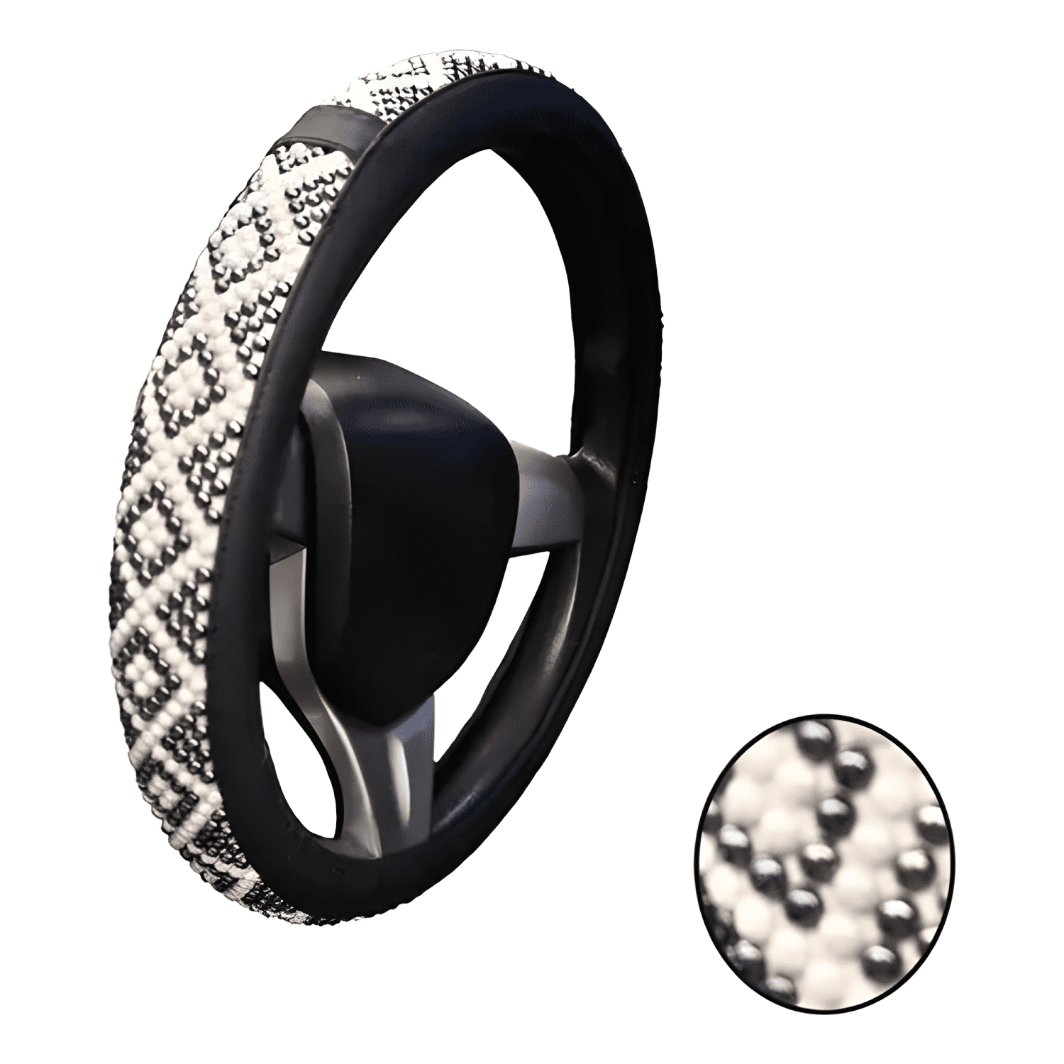 Funda Cubre Volantes Accesorios para Auto Diamante Redondo-0