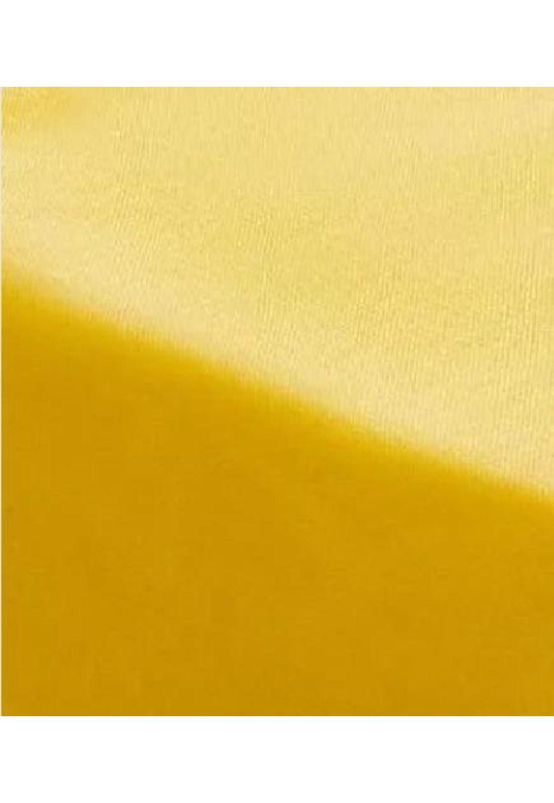 Piecera para cama 2 plaza - king en lino pompones 70x210 cm color amarillo-0