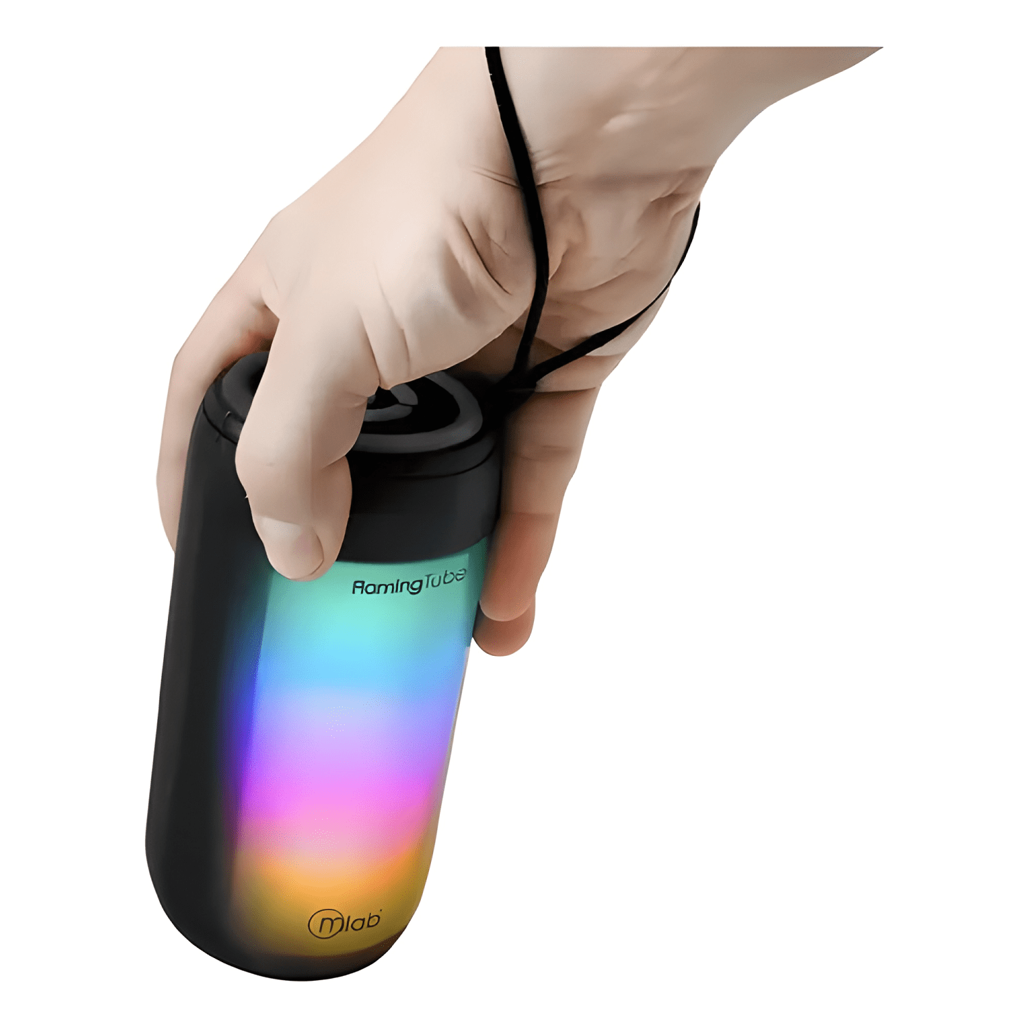 Parlante tws flaming tube portátil bluetooth fm usb luces-3