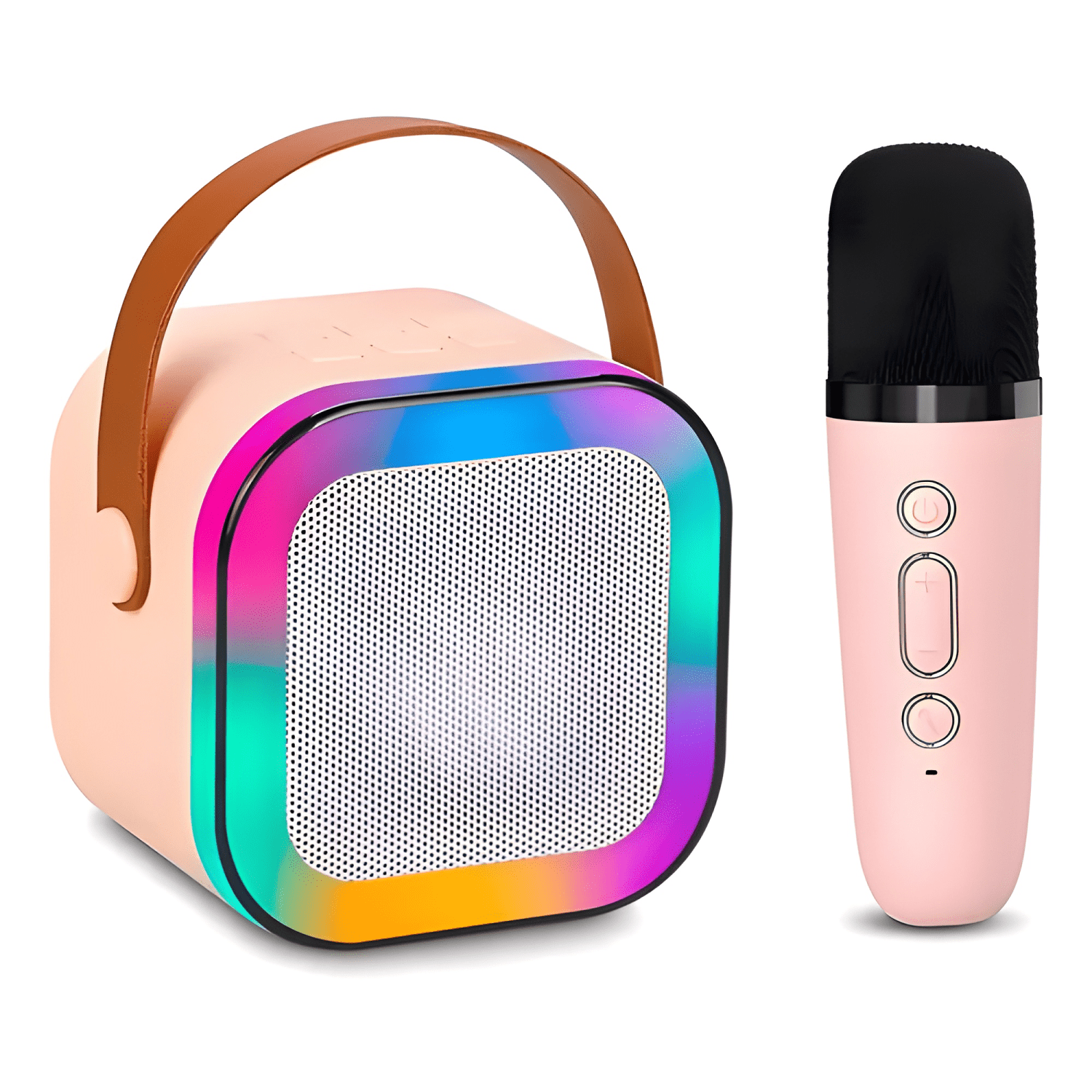 Parlante bluetooth con micrófono inalámbrico con luz-0