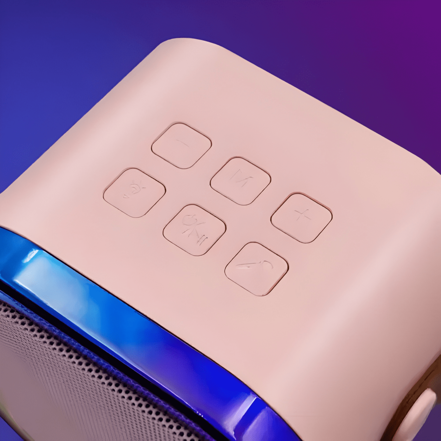 Parlante bluetooth con micrófono inalámbrico con luz-3