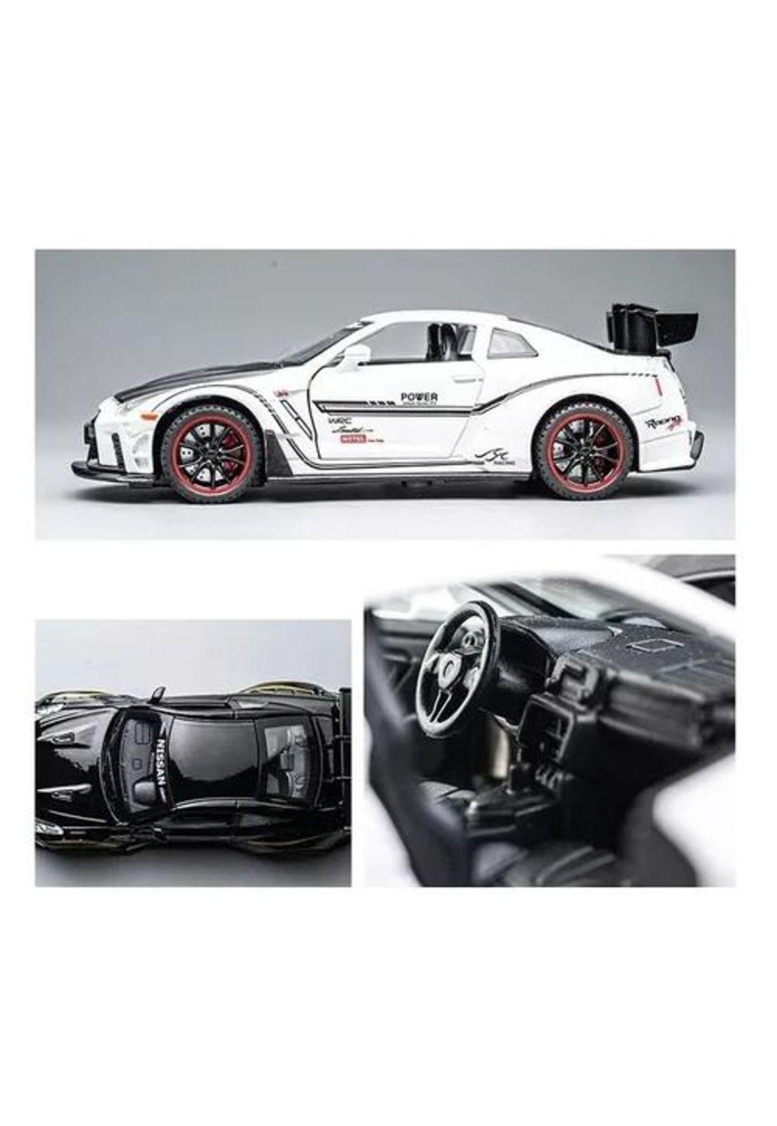 Nissan GTR R35 - Blanco, Escala 1:32, Coleccionable-3