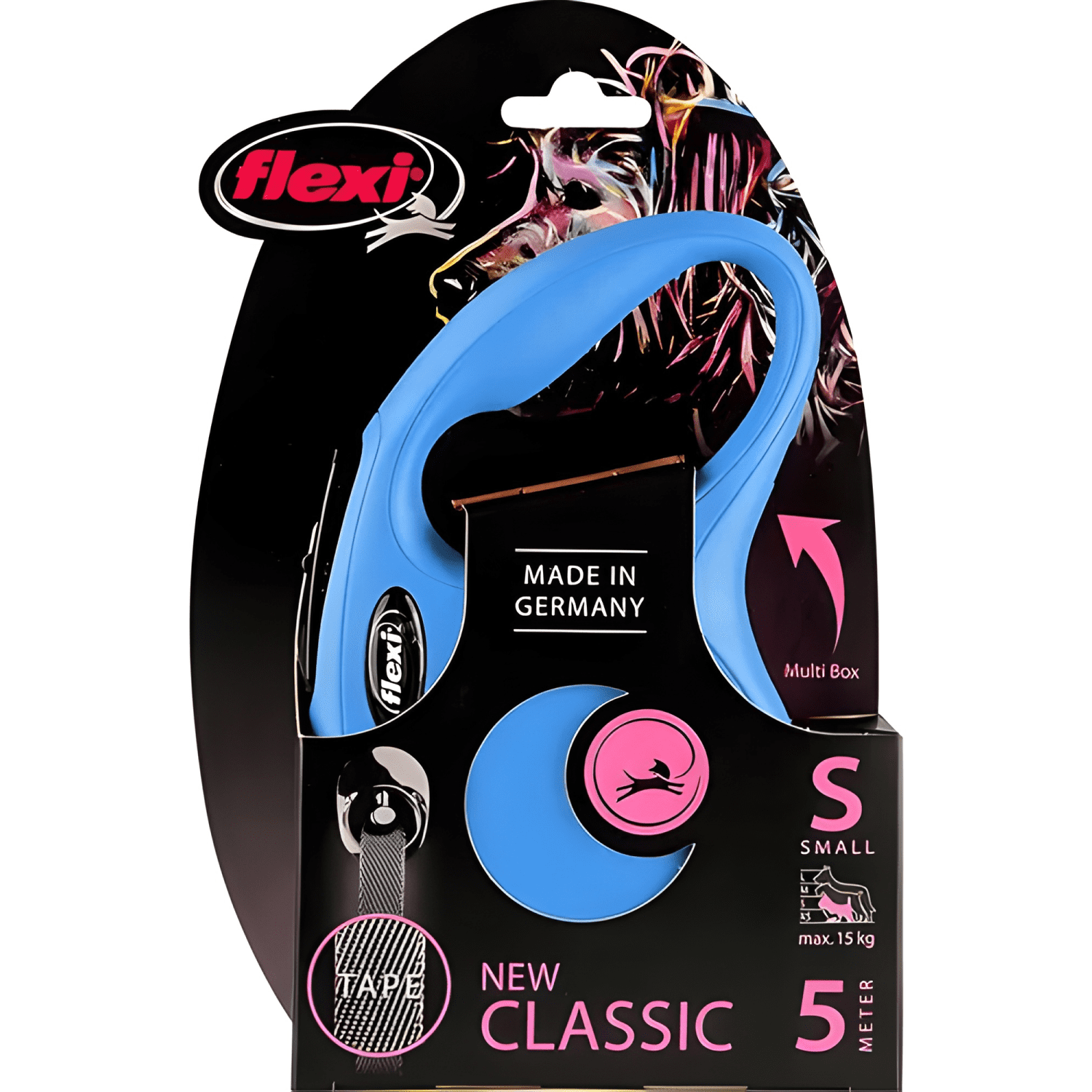 Correa retráctil para perro flexi classic talla s max. Azul-2