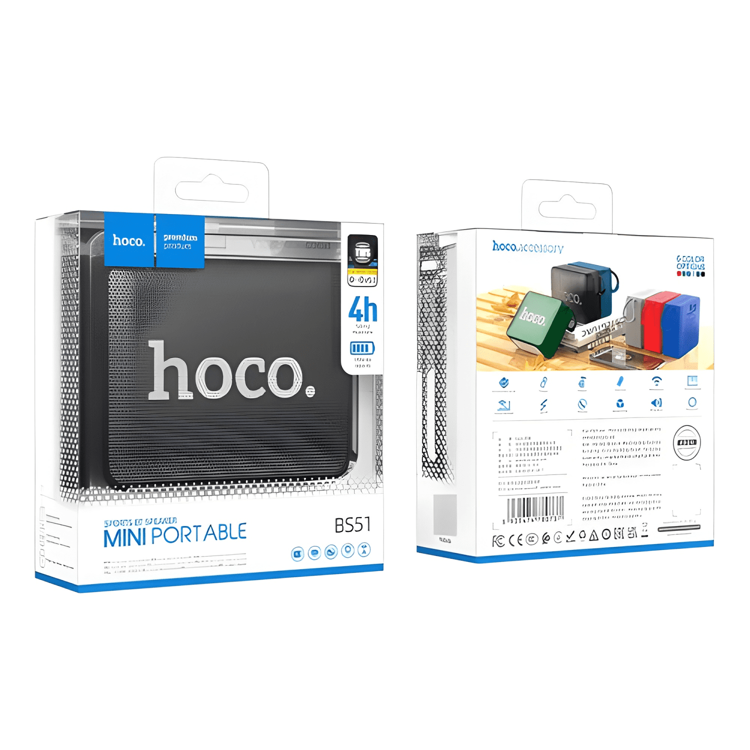Parlante hoco bs51 bluetooth usb tf fm Negro-0