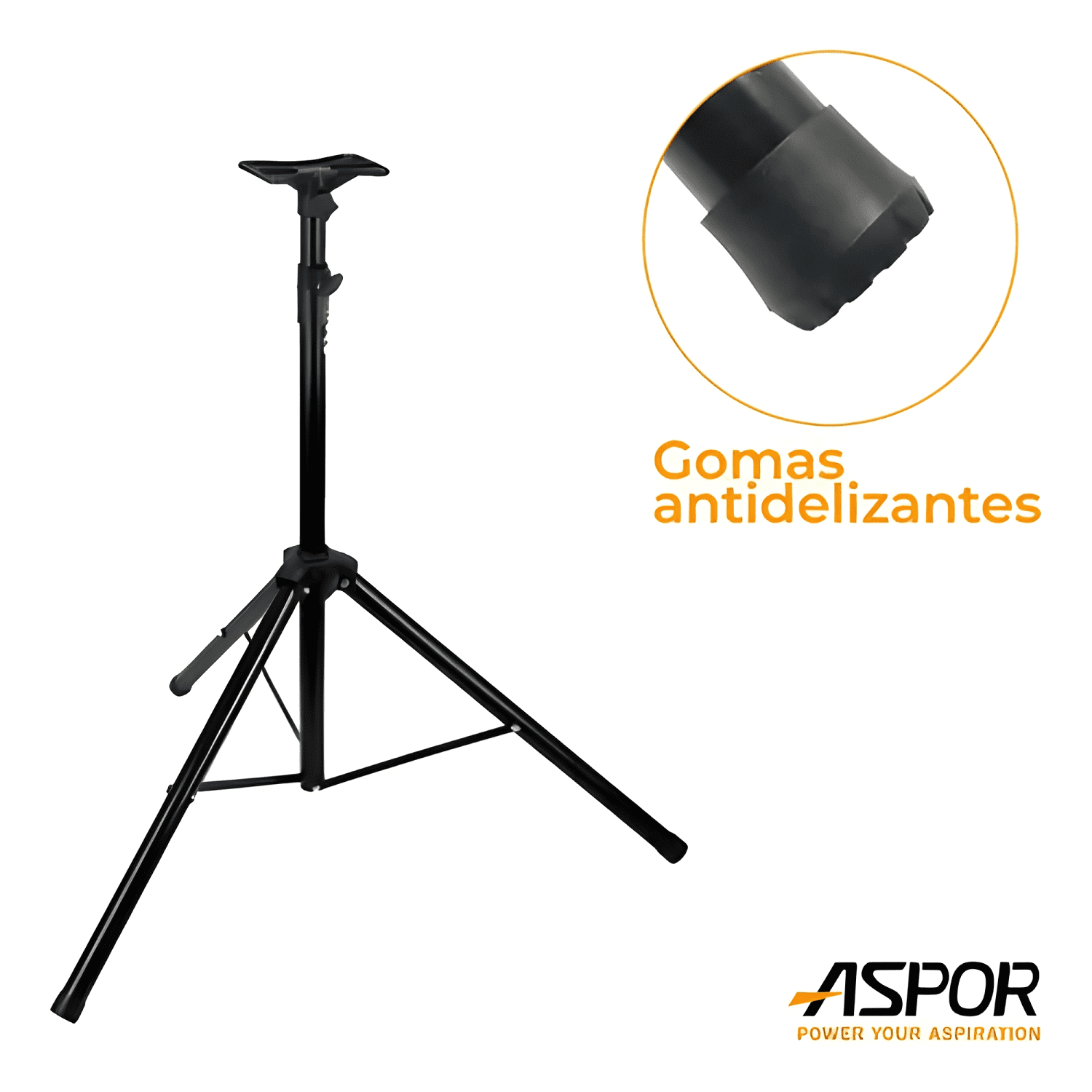 Soporte trípode para parlante 165cm metal 25kg Negro #1-4