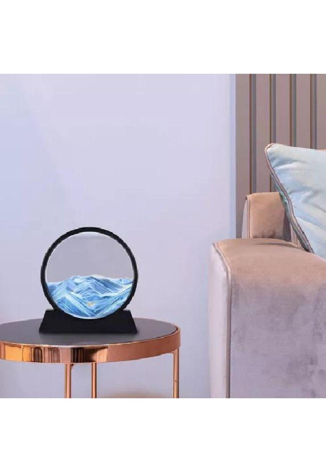 3d reloj de reloj de arena paisaje natural fluyendo color...-3
