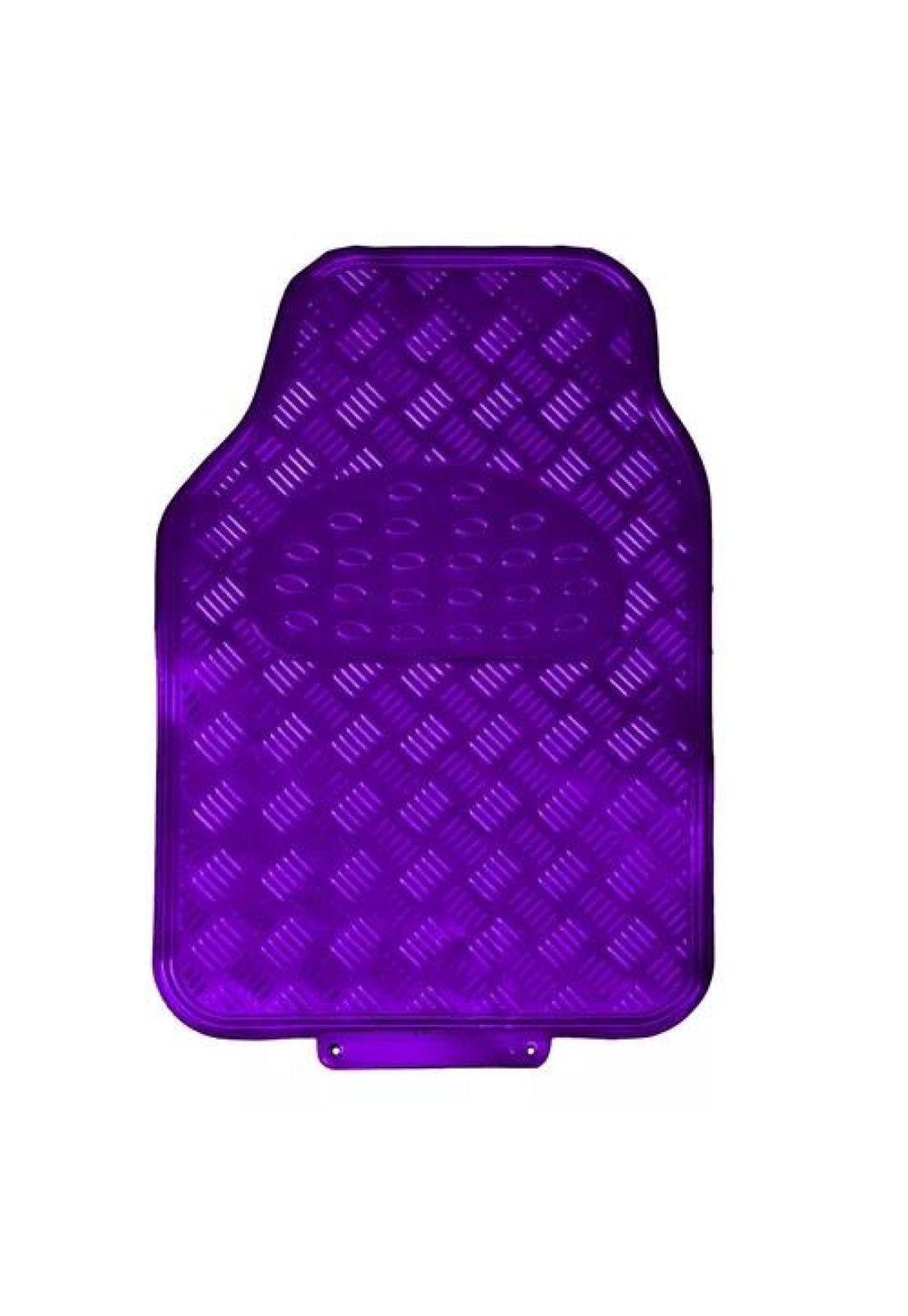 Alfombra cubre piso metálico para mujer, set de 4 piezas, auto tuning, color violeta-1