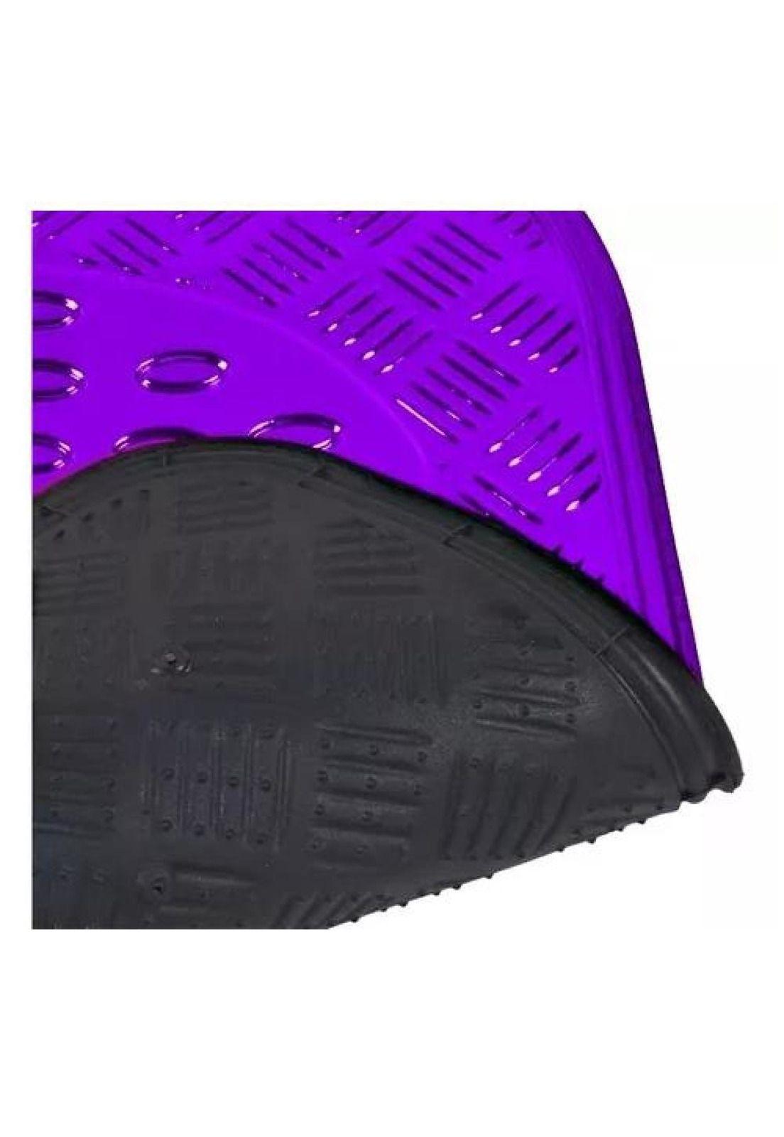 Alfombra cubre piso metálico para mujer, set de 4 piezas, auto tuning, color violeta-3