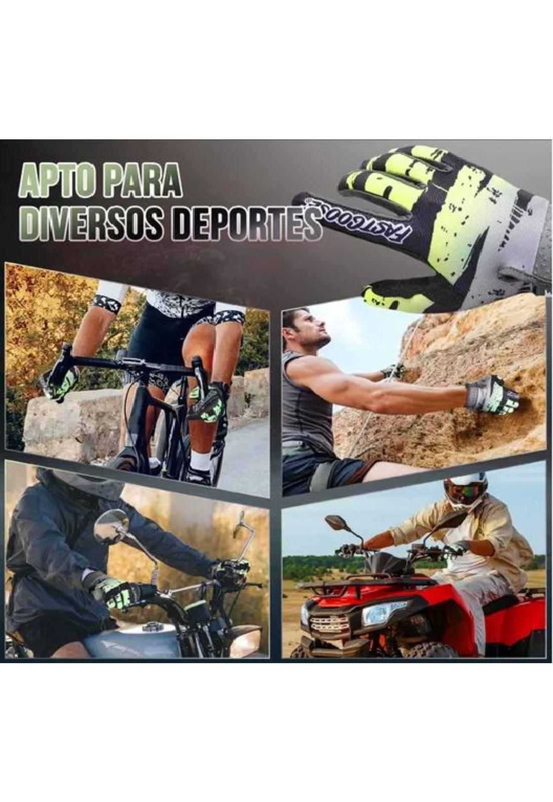 Guantes de Moto con Pantalla Táctil para Hombre y Mujer - Talla M Color Verde-6